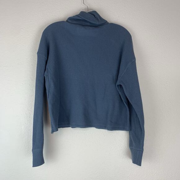Abercrombie & Fitch Top Small Crop Turtleneck Waffle Knit Soft A&F Cozy - Picture 3 of 8